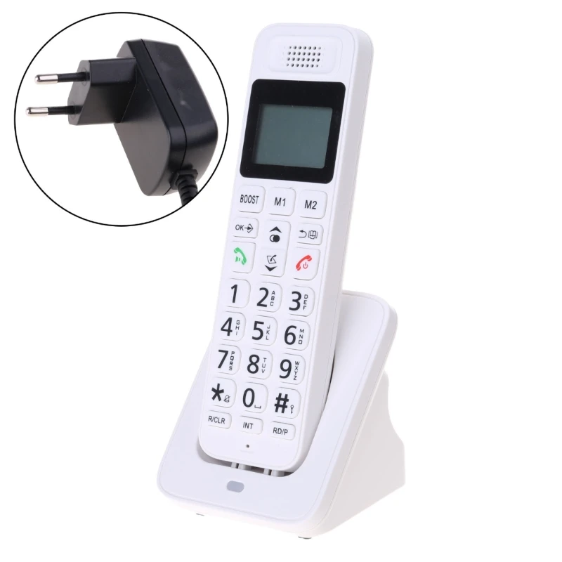 D1018 Telephone Home Offices Cordless Phone Low Radiation with High Speaker and Microphone for Daily Calls