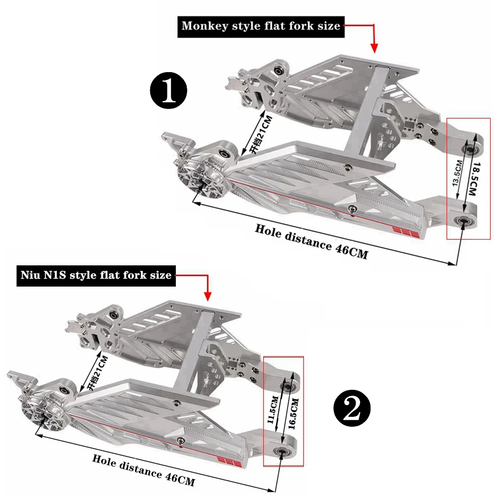 E-motorbike Modified CNC Swing Arm Aegis Rear Flat Fork Used For Single Dual Rear Shock Universal Modify Fit For Monkey M3 M5 M6