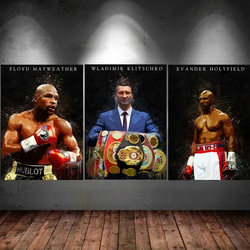 Boxing Champion Motivational Boxers Callum Smith And Mike Tyson Graffiti Poster Canvas Paintings Wall Art Pictures Home Decor