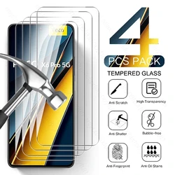 4 Stuks 9H Schermbeschermer Glas Voor Poco X6 Pro 5G Bescherm Glas Op Poko Kleine F6pro X6pro X F 6 6pro Pocof6pro Pocox6 Pocox6pro