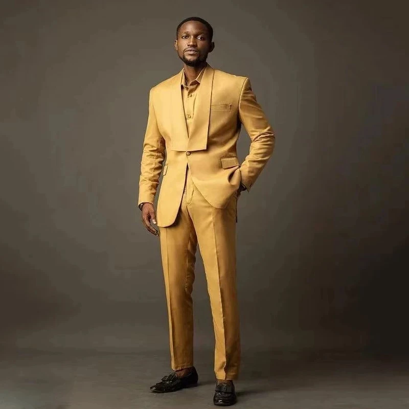 Latest Design Jacket Pants Terno masculino Two Pieces Prom One Button Blazer Custom Made Slim Fit Wedding Suit Costume Homme