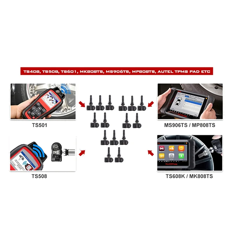 

15 шт. программируемый датчик давления в шинах TPMS для инструмента Autel TS408 TS508 ITS600 315 МГц + 433 МГц 2 в 1 датчик MX монитор-X67A
