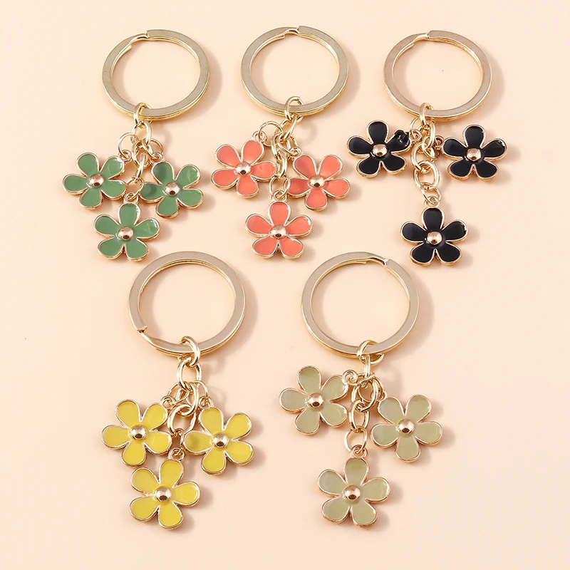 Modische Blumen-Herz-Schlüsselanhänger, Souvenir-Geschenke für Frauen und Männer, Autoschlüssel, Handtaschen- und Geldbörsenanhänger, DIY-Schmuckzubehör – Detail 21