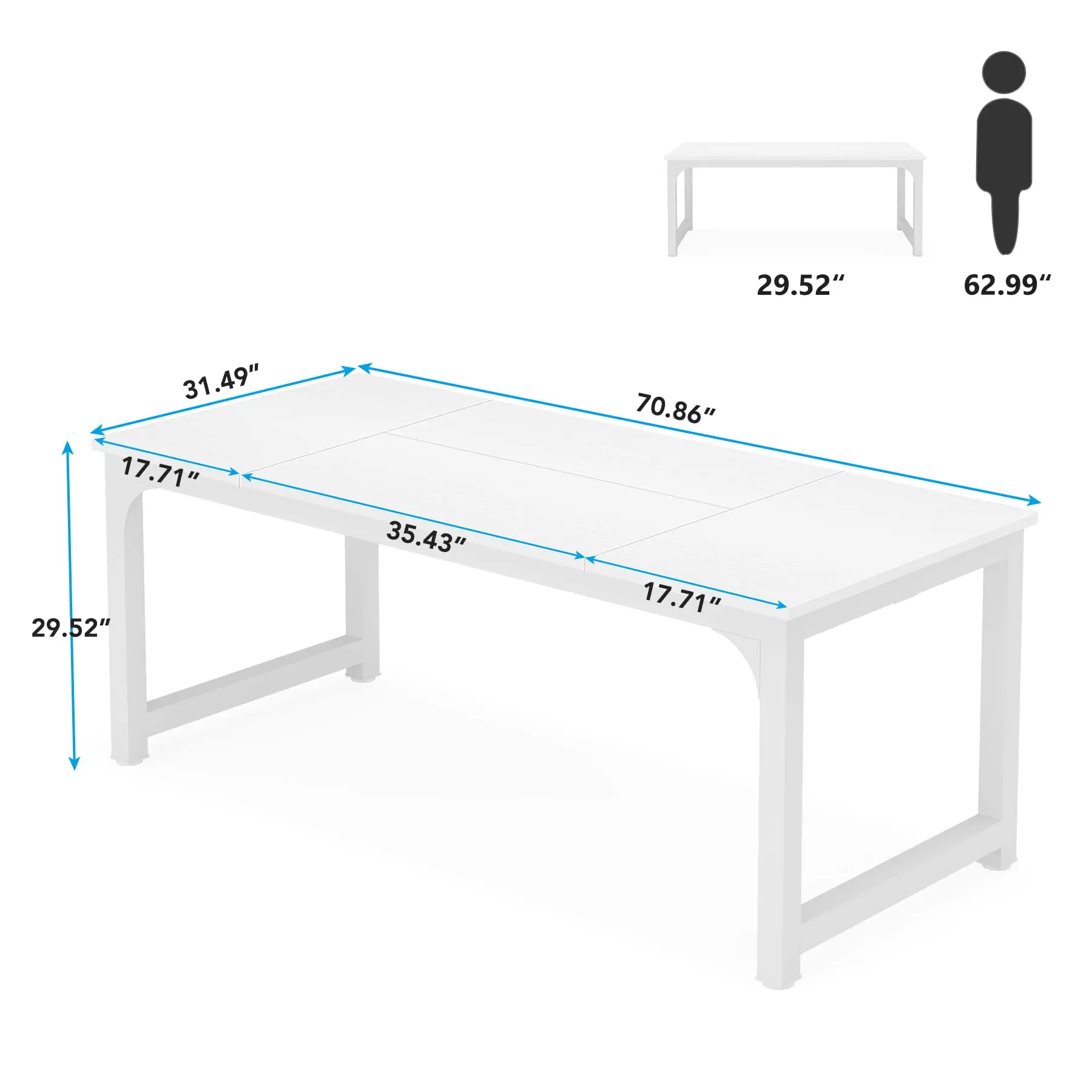 6FT Conference Table, 70.86