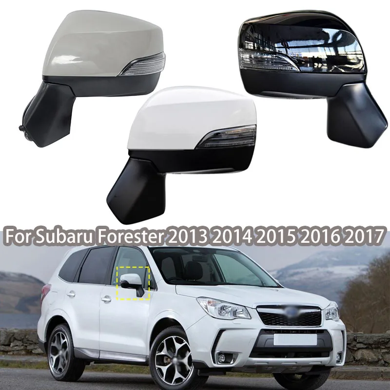 

Car Rearview Outside Mirror Assy With Signal Lamp Heated Auto Folding 9 Wire Side Mirror For Subaru Forester 2013 2014 2015-2017