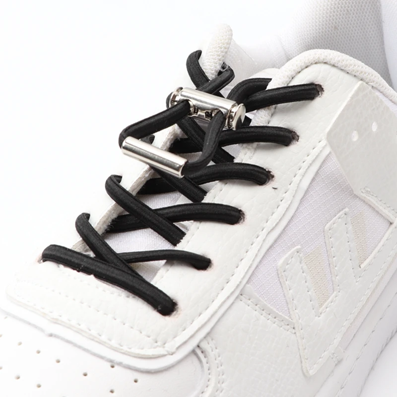 Schnürsenkel ohne Binden mit Federmetallverschluss, elastische Schnürsenkel für Sneaker, schnelles An- und Ausziehen, Schuhzubehör, Lazy Shoelaces