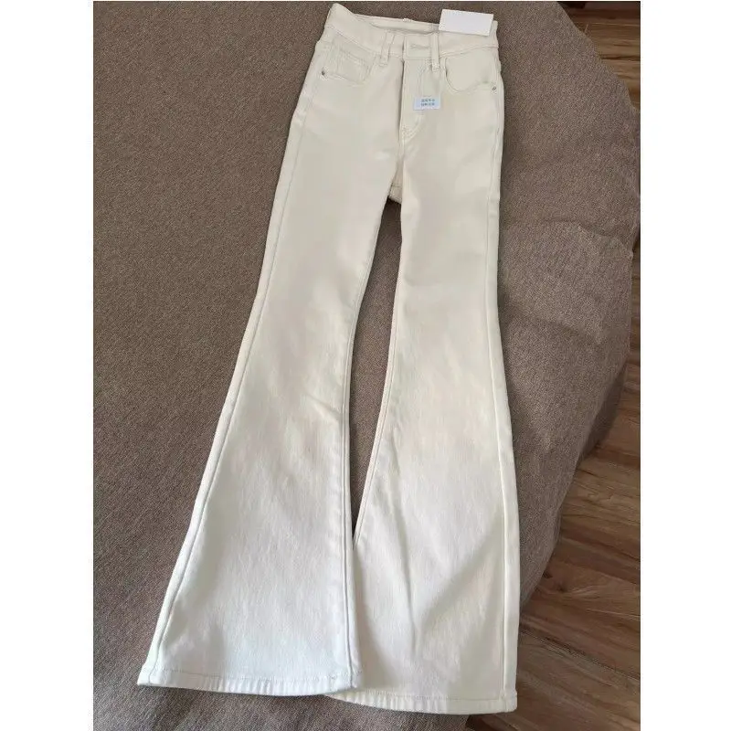 

Джинсы-клеш, осенняя одежда, женская одежда больших размеров, большие, пышные, женские джинсовые, модные, удобные, базовые, простые, на каждый день