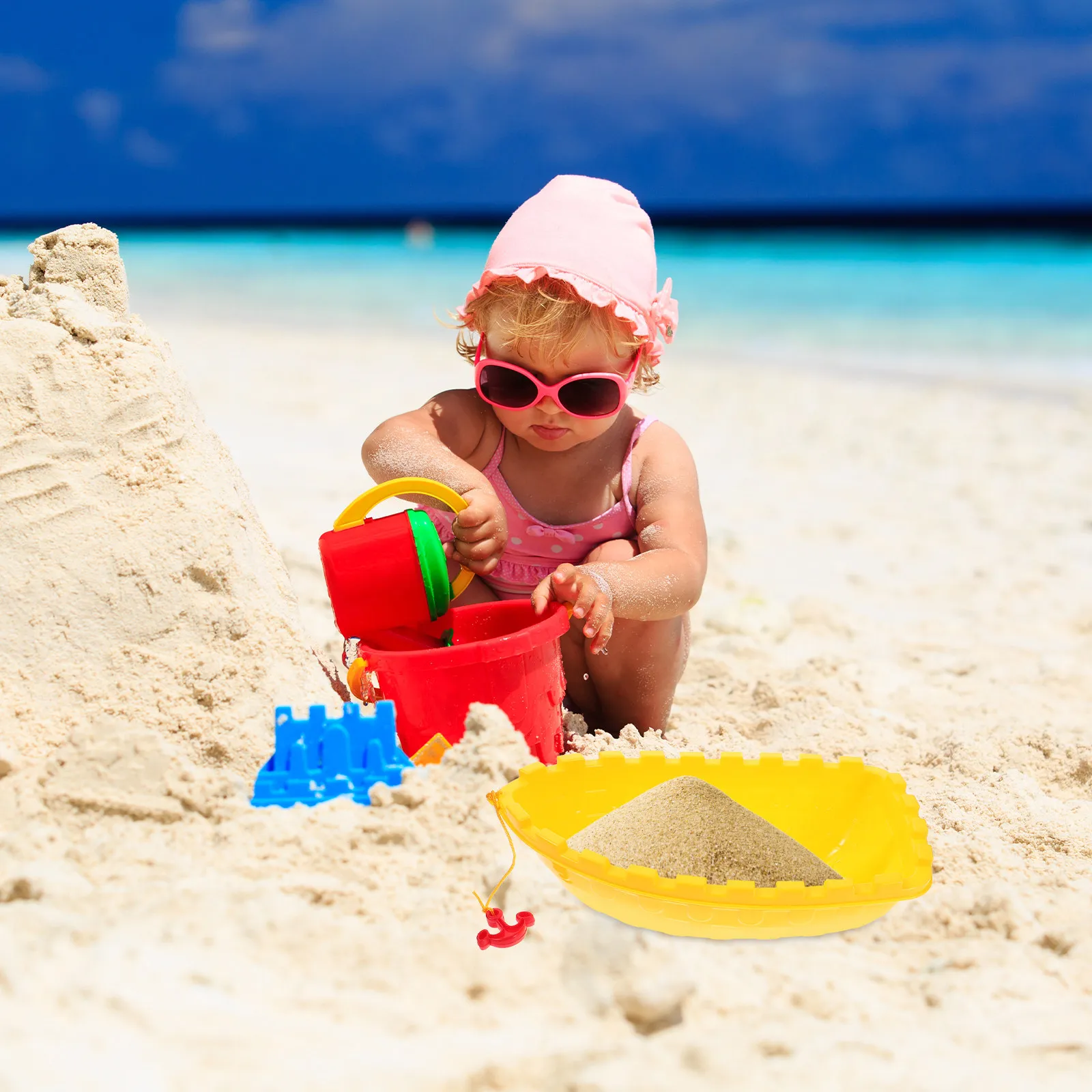 Drijvende boot voor kinderen Badkuip Zwembad Strand - Veilige, niet-giftige plastic boot voor fantasierijk spelen en vaardigheidstoepassing Buiten Binnen