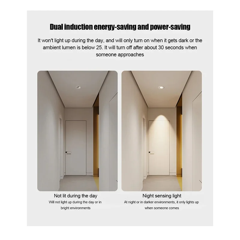 BAAR-Downlight 7W PIR Motion Sensor Reccessed Ceiling Light For Corridor Living Room Kitchen Decor Indoor Lighting
