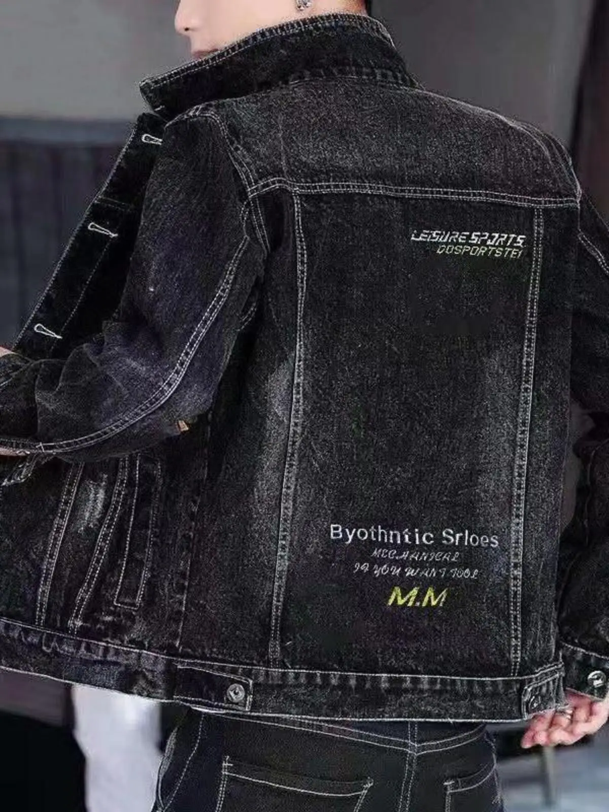 

Мужская джинсовая куртка на подкладке, повседневная, оверсайз, зимняя теплая, с длинным рукавом, откидным воротником, стандартной длины, бренд Twet