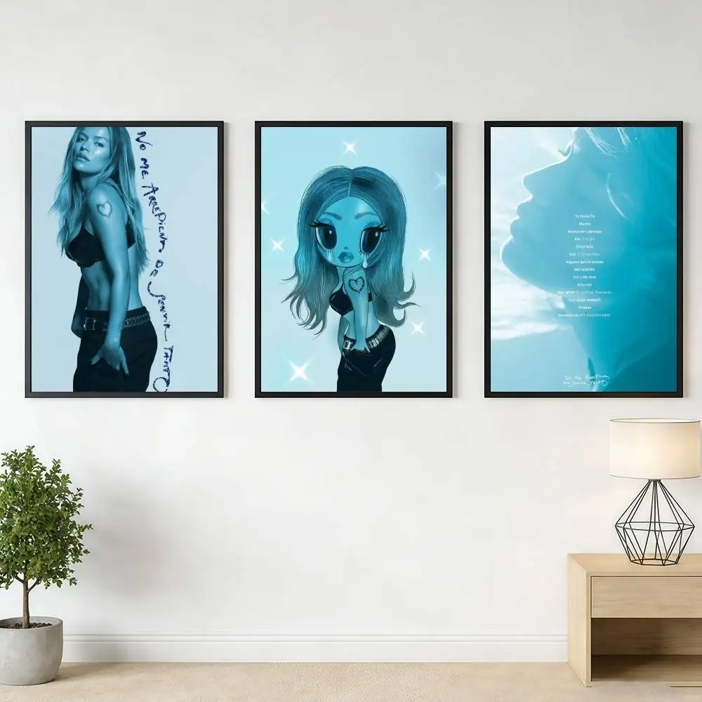 KAROL G NO ME ARREPIENTO DE SENTIR TANTO Poster Stickers Art Print Retro Artistic Wall Decor Living Room Bedroom Home Decor Gift