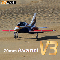 Fms 70mm Avanti V3 RC Electric Plane Aircraft Fixed Wing Trainer Remote Control Adult children Toys PNP version