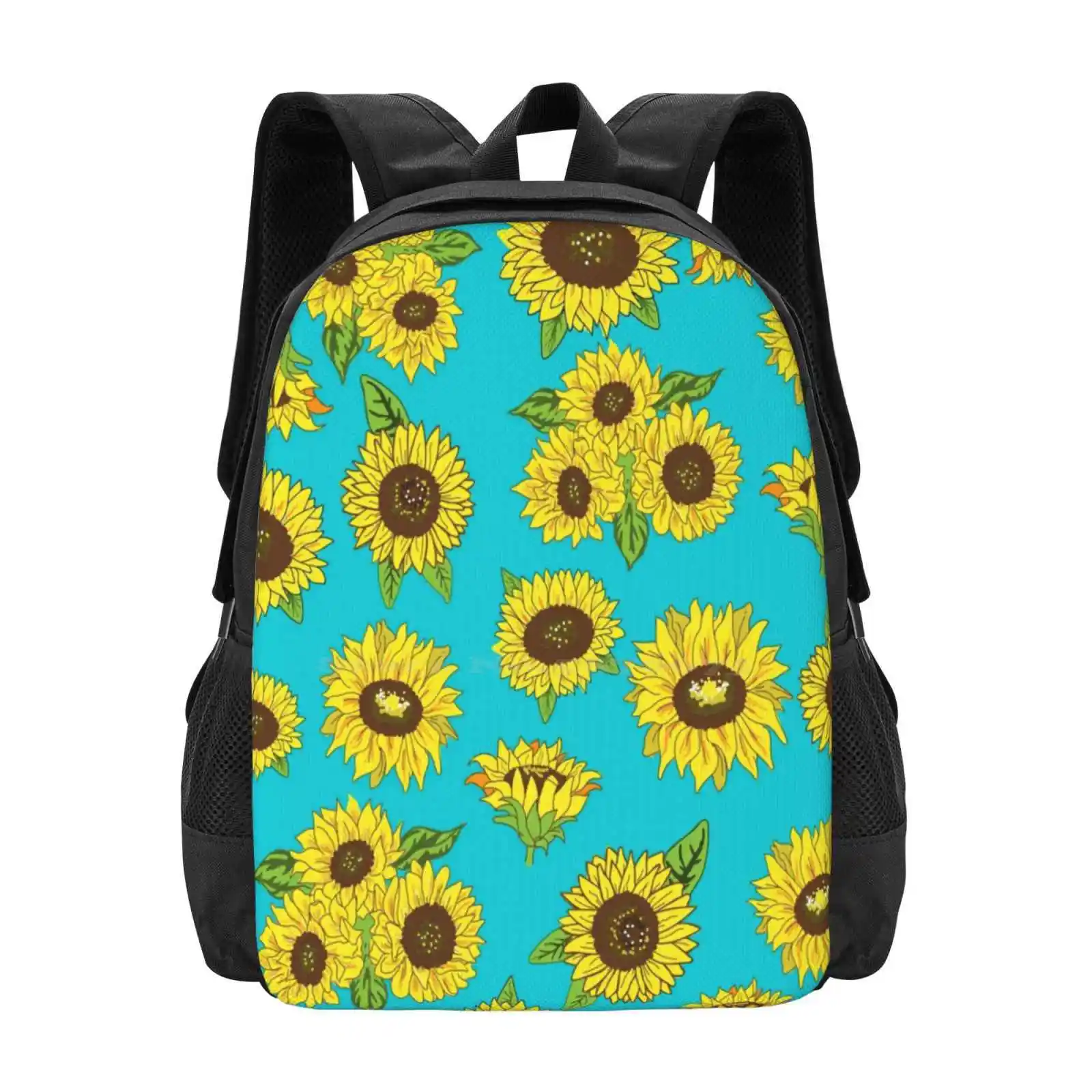 

Grunge Sunflower Pattern Teen College Student Backpack Pattern Design Bags Sunflower Pattern Floral Pattern Grunge Art Grunge