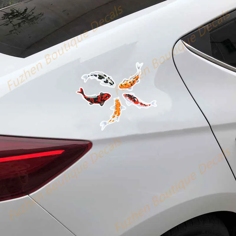 Fuzhen Boutique Decals Exterior Accessories Lifelike Beautiful Carp Personality Scratch Cover Body Bumper Decoration Car Sticker