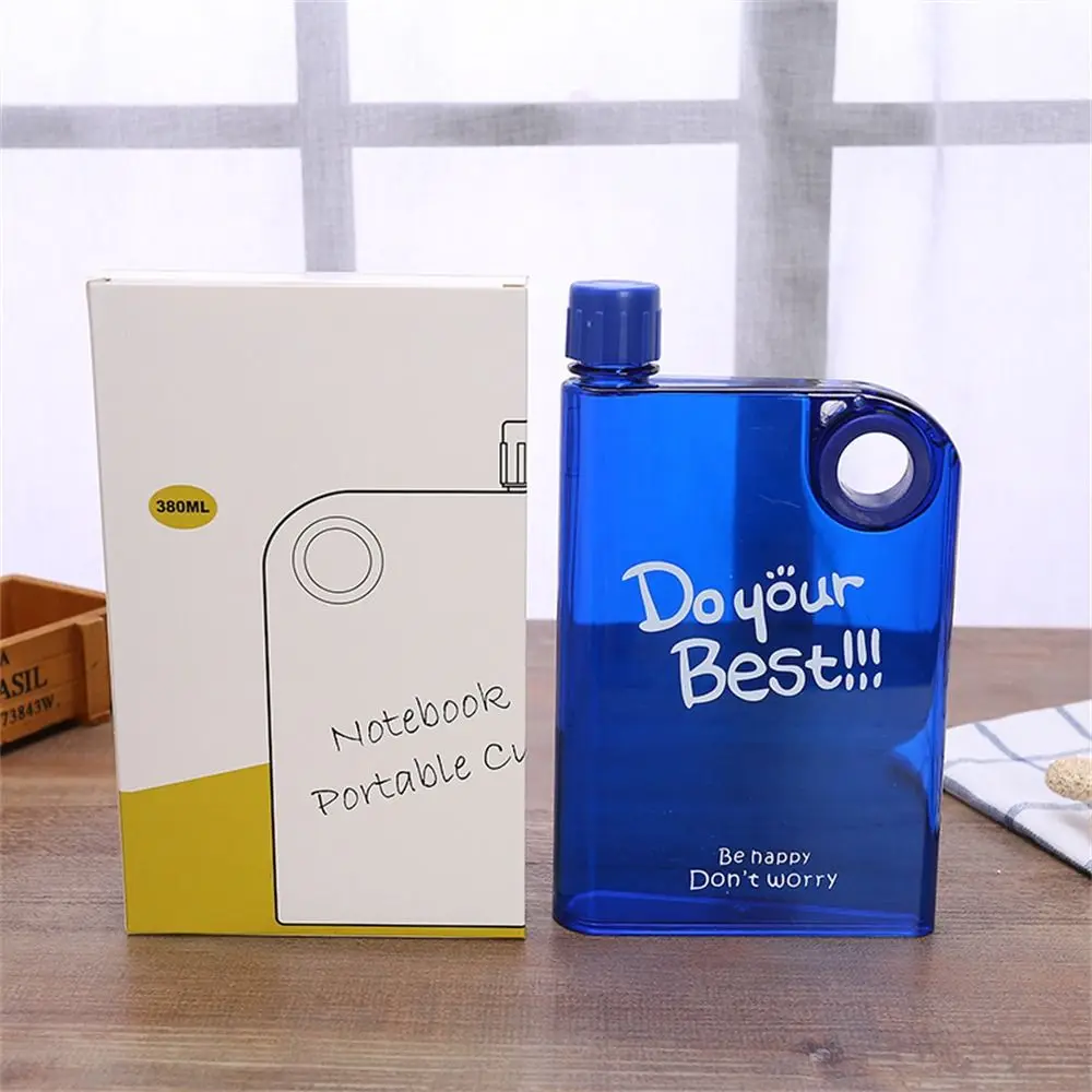 

Travel Reusable Transparent Juice Cup Drink Bottle Plastic Flat Water Bottle