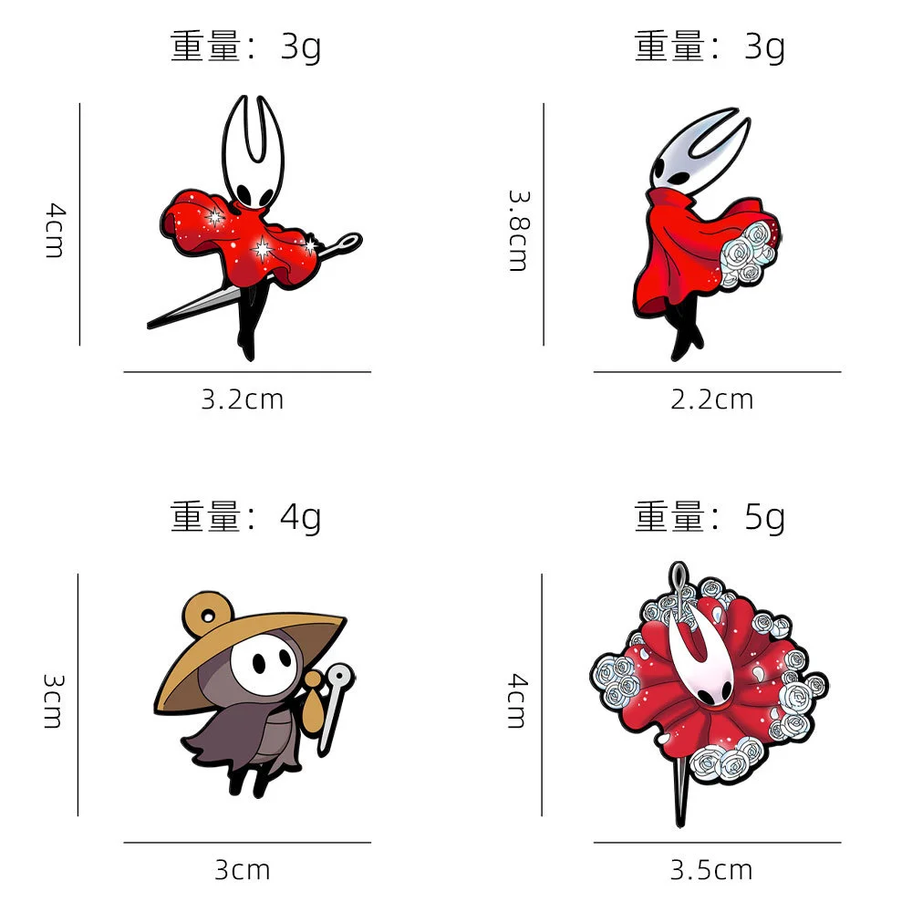 4Pcs Cartoon Human Skeleton Brooch Terror Specter Enamel Pin Fashion Animal Insect Metal Badge Jewelry Backpack Clothing