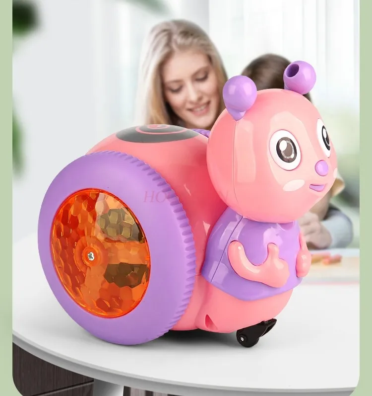 Snail toy electric reptile sound and light for boys and girls early education puzzle baby 1-2 years old