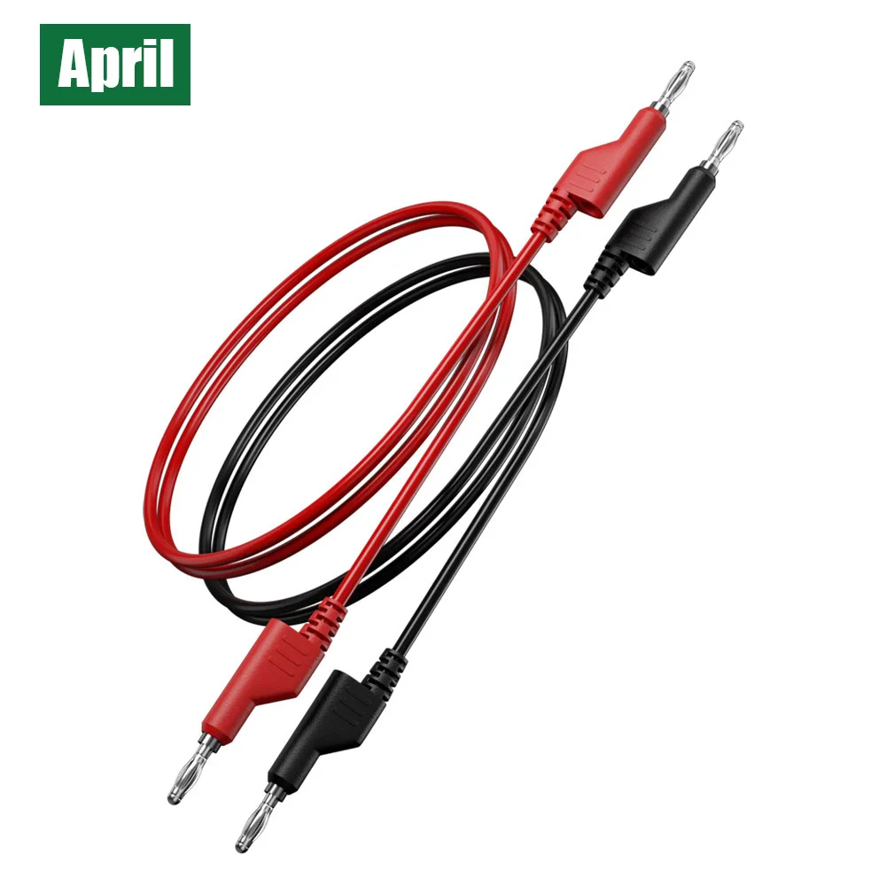 바나나 플러그-바나나 플러그 멀티미터 테스트 리드 케이블, 1m 길이, 5 가지 색상, 4mm, 5 개