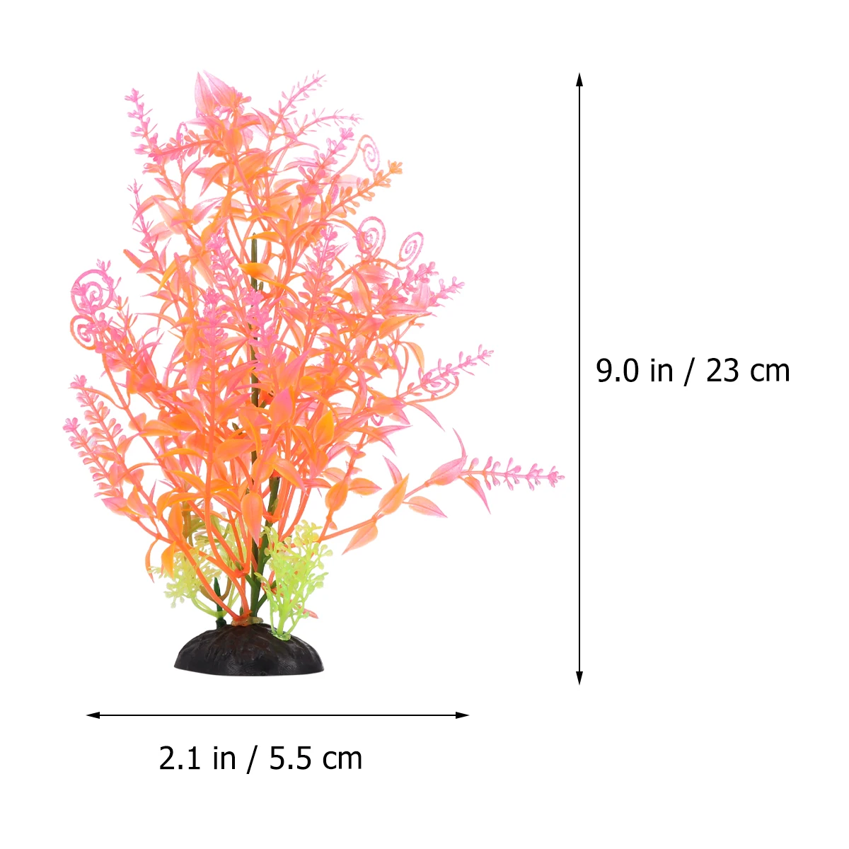 

2pcs Artificial Aquatic Plants Plastic Fake Underwater Grass for Aquarium Fish Tank Decoration Easy Clean Safe Fish Vivid L