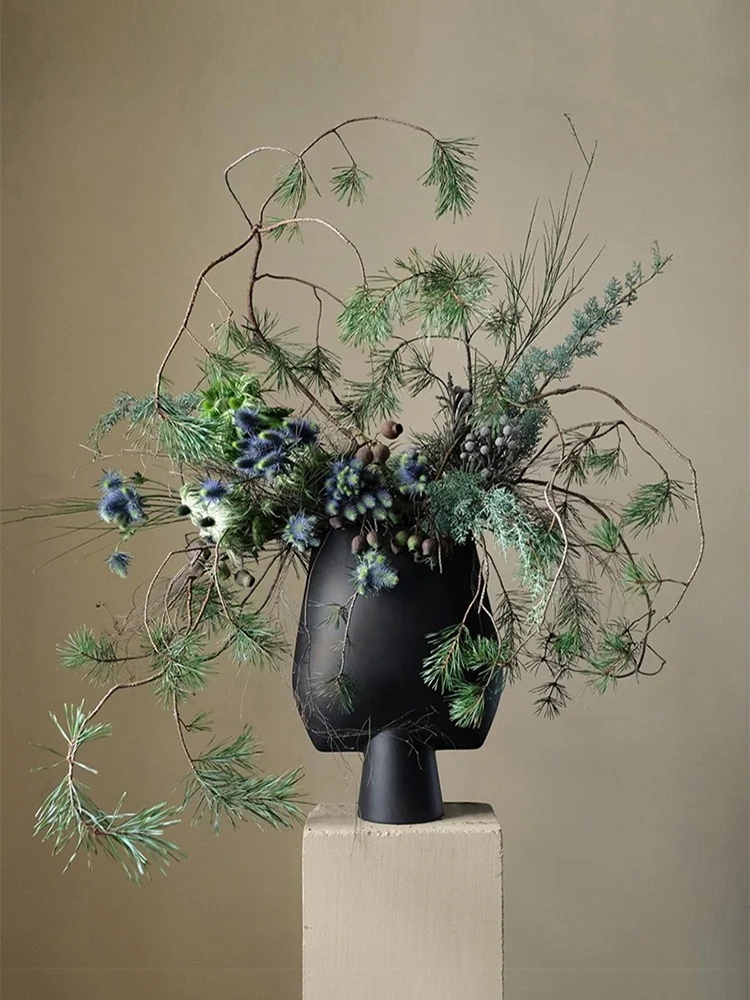 

Современная художественная композиция из искусственных цветов для декора барной стойки, украшение в китайском стиле для лобби отеля, ресепшена, стойки регистрации