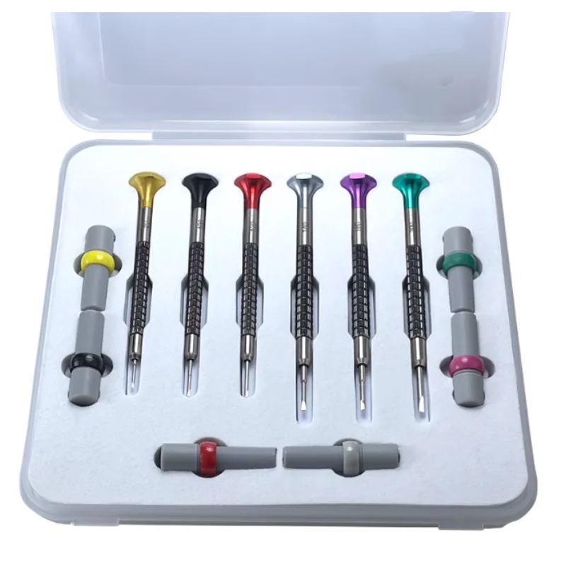 Wholesale Watch Set Screwdriver Made of All Metal Material 0.8/1.0/1.2/1.4/1.6/2.0MM Watch Repair Screwdriver