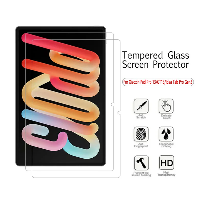 2pcs For Lenovo Xiaoxin Pad Pro13 2026 HD Tempered Glass Film Scratch Screen Protector for Idea Tab pro Gen2 TB376FC/390 13Inch