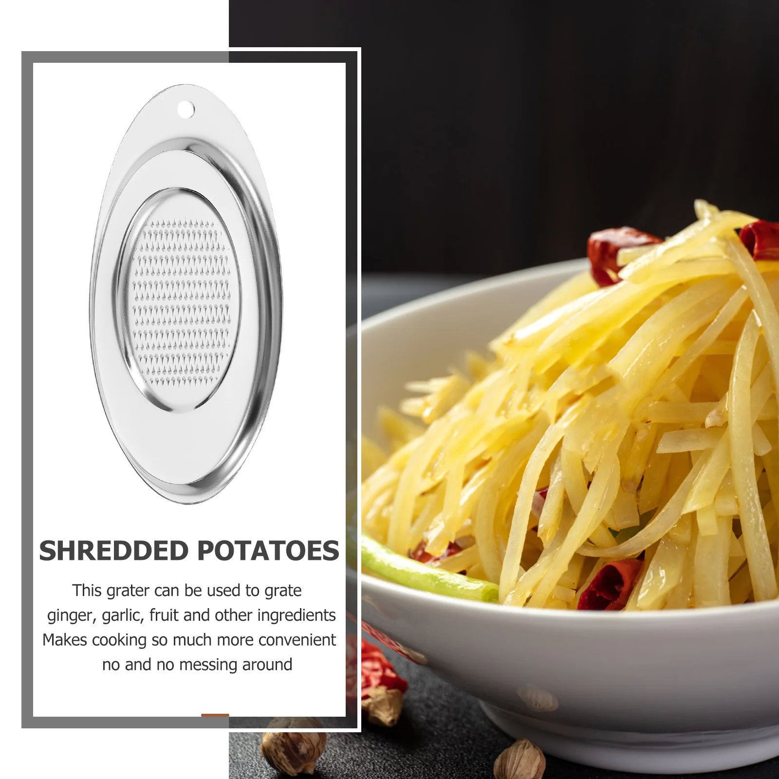 

Stainless Steel Grinder Garlic Juice Storage Tool Ginger Grating Plate Shredder Vegetable Grater