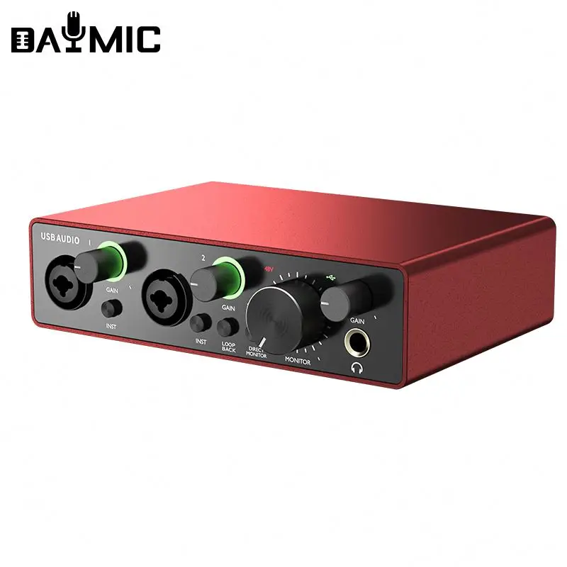

Mini Recording Usb Audio Interface Podcast Microphone Mixer Professional Sound Card