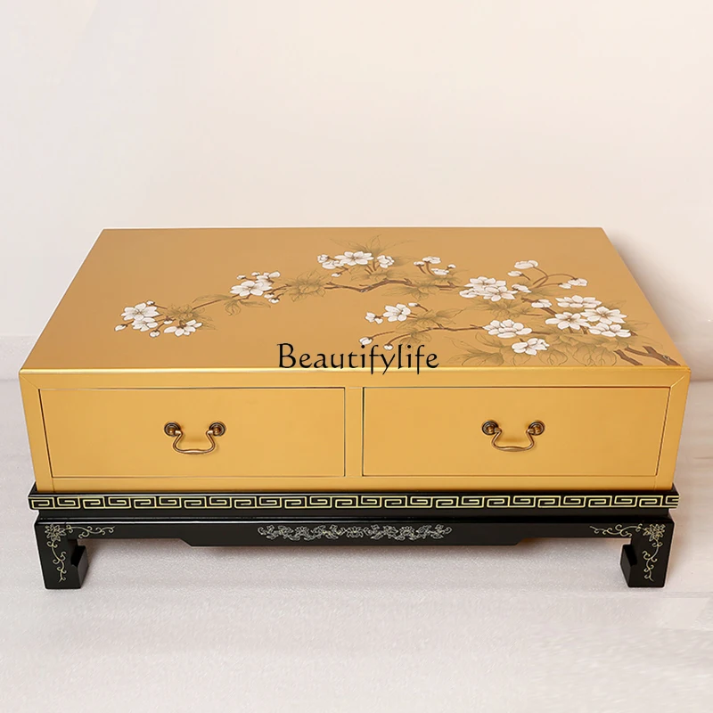 

New Chinese hand-painted lacquered cabinet Classical painted entrance foyer cabinet living room