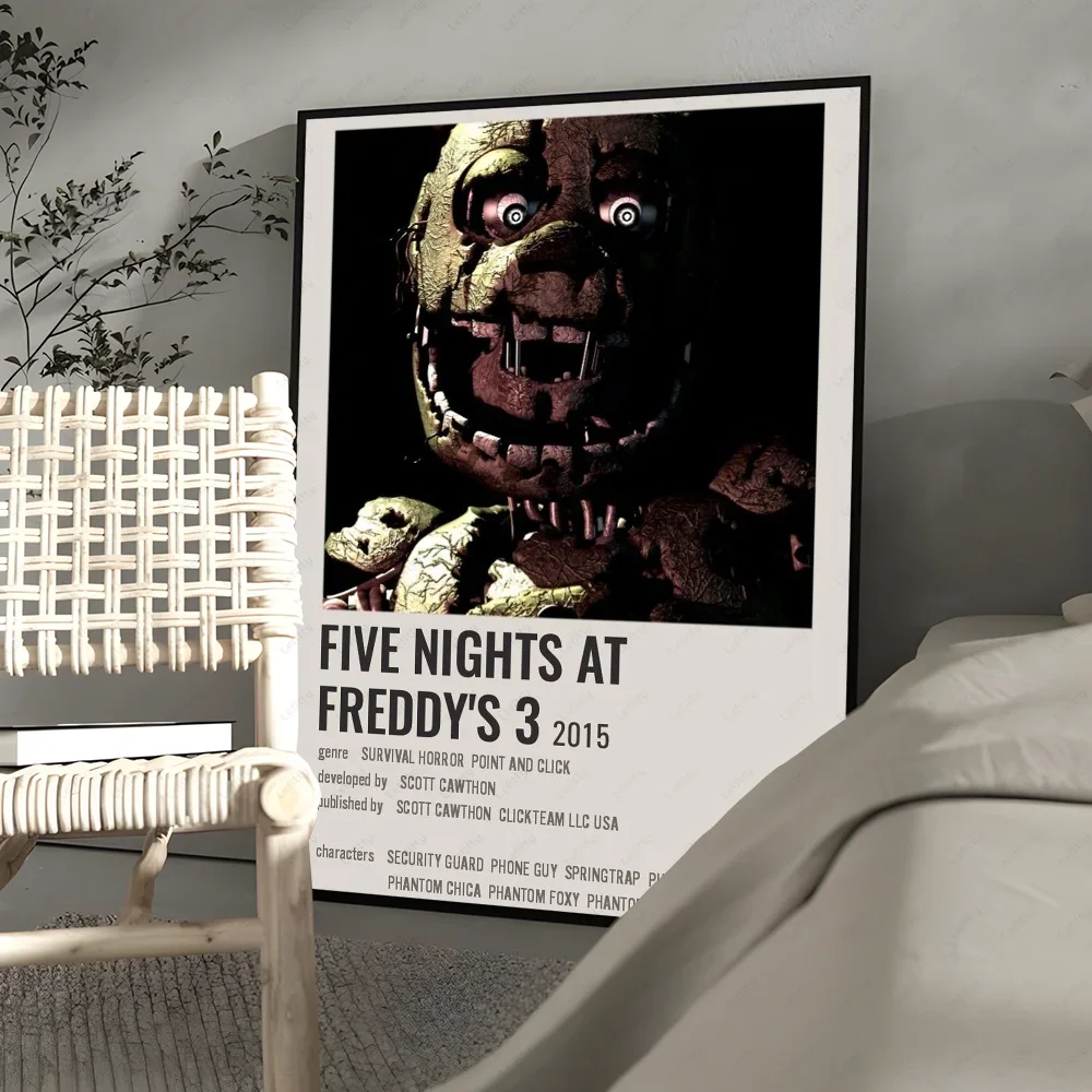 Fnaf Five-Nights-At-Freddys klassisches Poster, Wandkunstdruck, geeignet für Wohnzimmer, Schlafzimmer, Bar, Salon, Heimdekoration, Geschenk – Detail 17