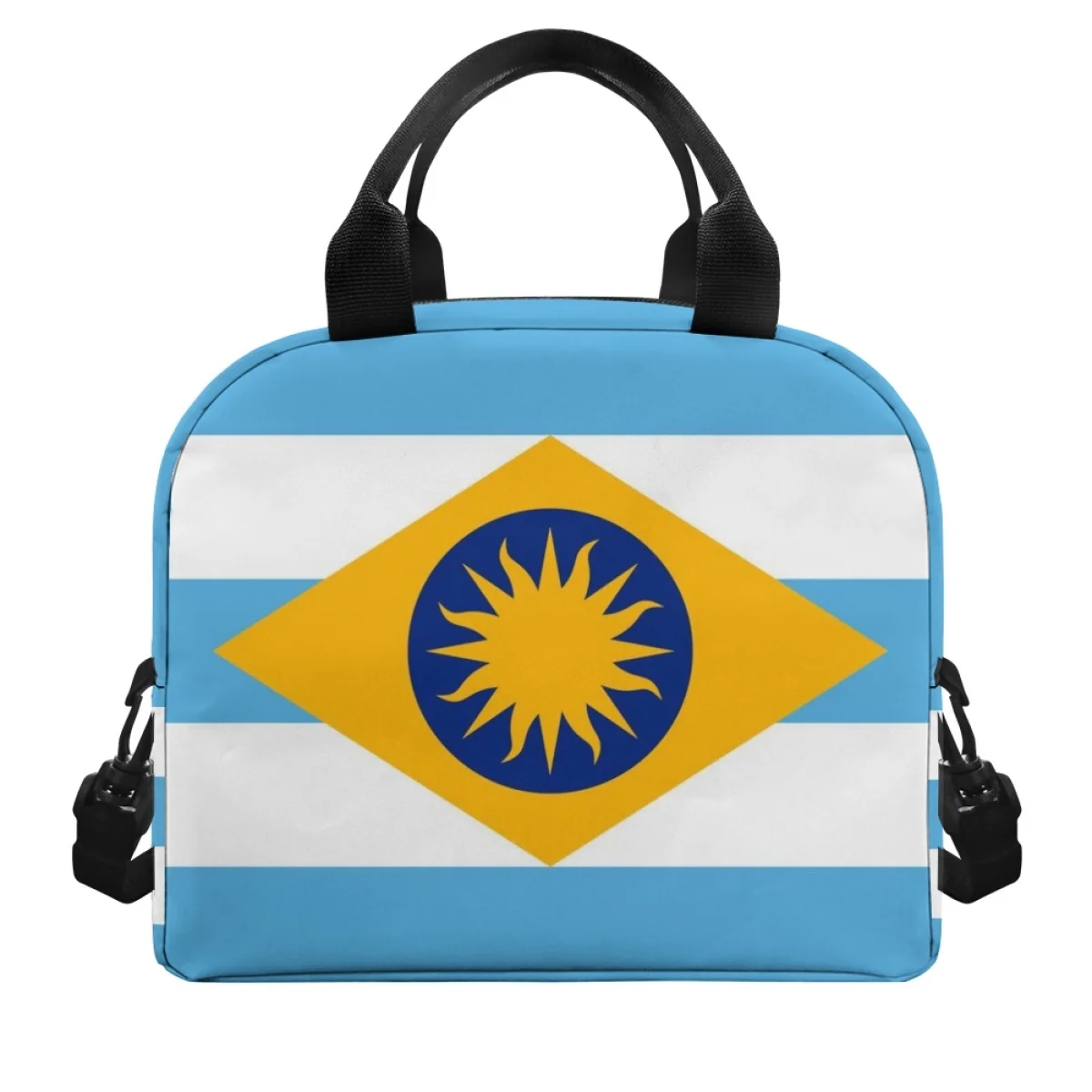 FORUDESIGNS Argentina Flag Creative Insulated Bag Lunch Box Handy Shoulder Lunchbox School Child Lightweight Practical Lonchera