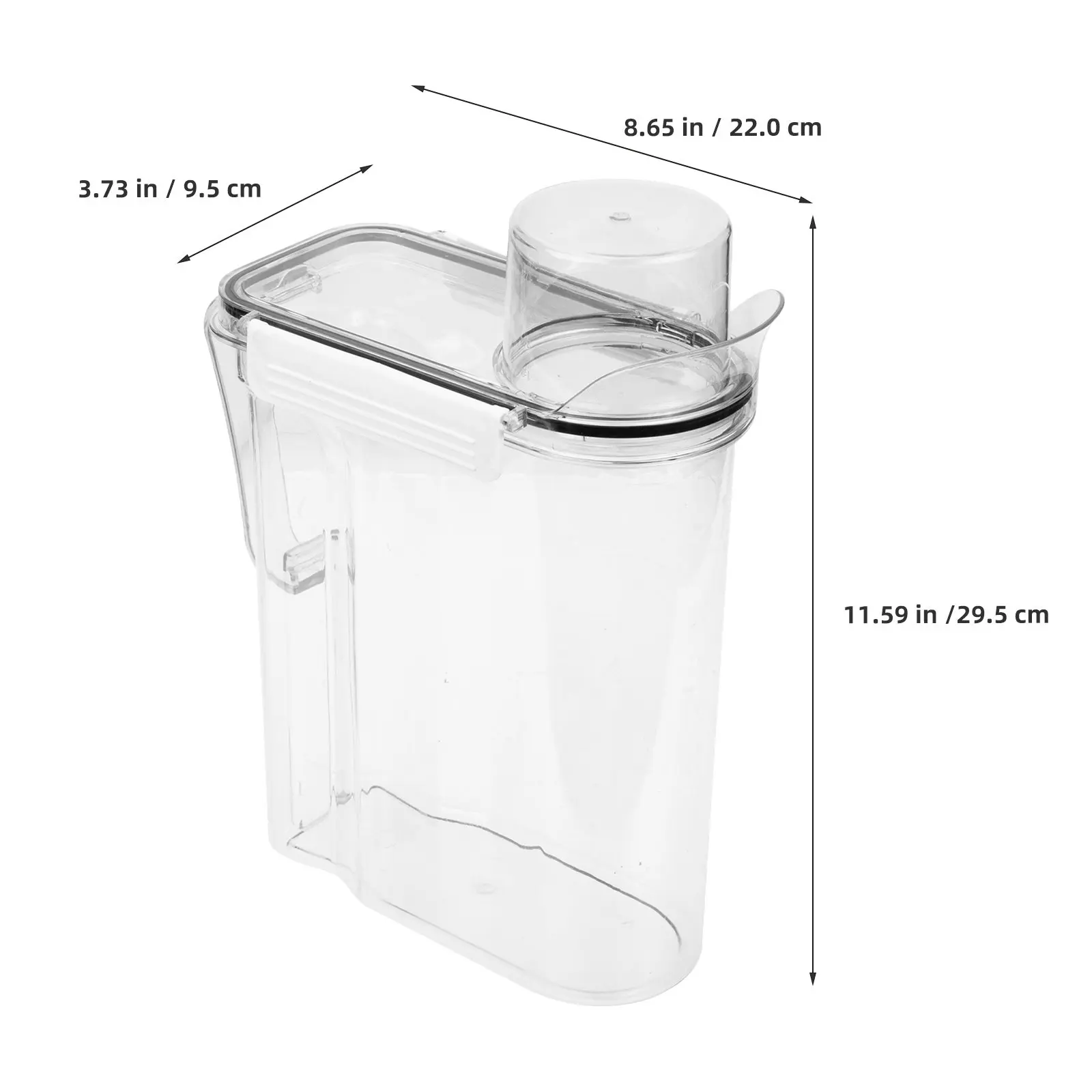 2Pcs Plastic Laundry Powder Container With Lid For Liquid Laundry Detergent Storage Family Large Capacity Bin Airtight