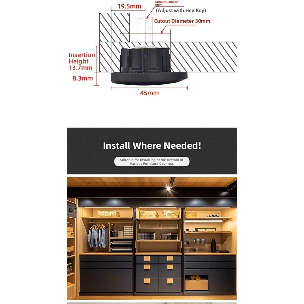

Tool-free Install Cabinet Feet For Uneven Surfaces Adjustable Cabinet Feet For Furniture Adjustable Height Range
