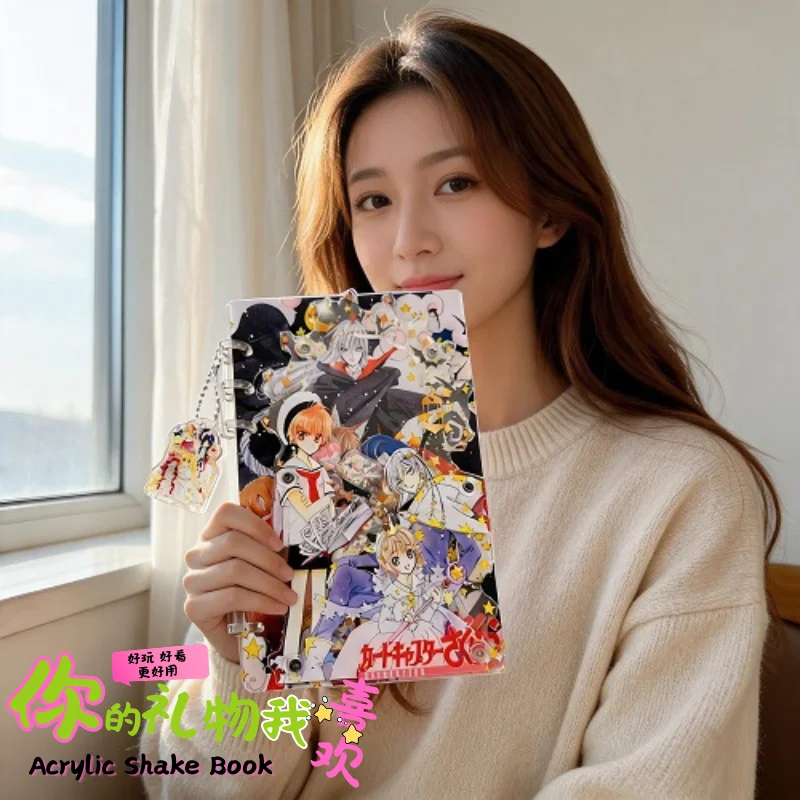 Acrylic, shaky A5 A6 A7 rustling Cardcaptor Sakura fashion, loose-leaf, handbook, notebook, friend, creative, decompression,gift