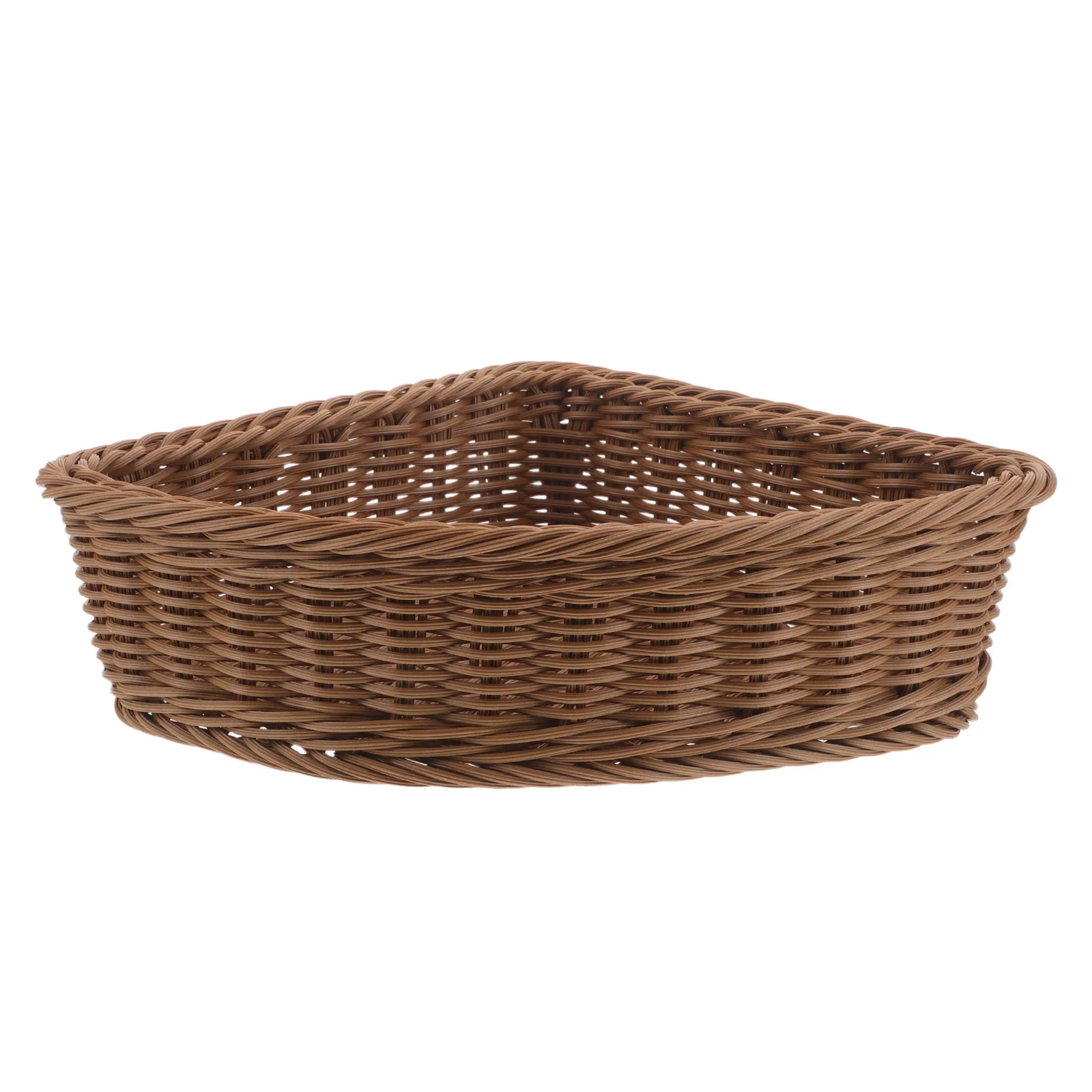 

Corner Storage Basket Triangular Fan Shape for Closet Shelf Bathroom Kitchen Snacks Cosmetics Organizer Bin Strong Handwoven