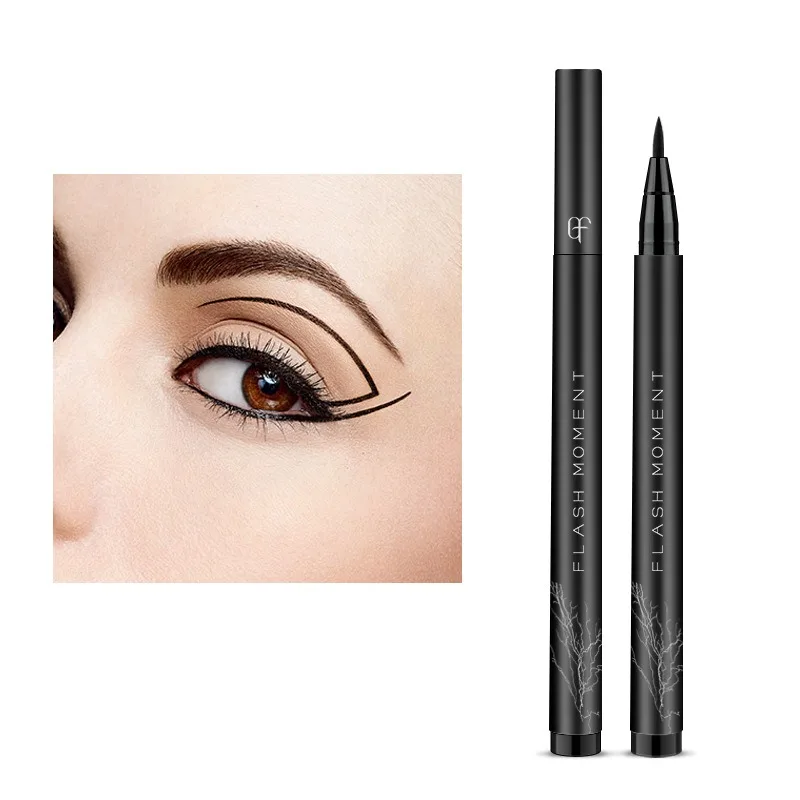 Punta in cotone punta per Eyeliner liquido nero liscio ad asciugatura rapida trucco per occhi impermeabile a lunga durata resistente al sudore