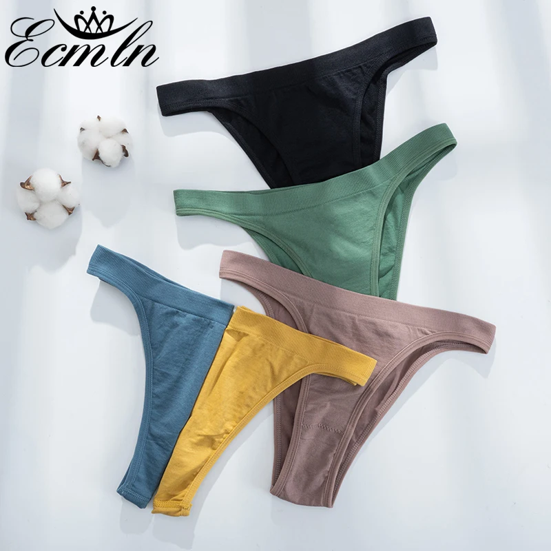 ECMLN Women\'s Cotton Briefs Underwear Low Rise Underpants Sexy Lingerie Pantys High Elasticity Comfortable Intimates Panties