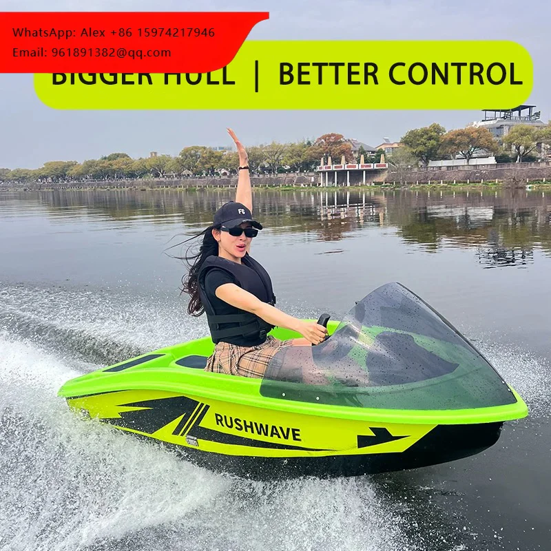 2026 New High-Speed Electric Karting Boat ASA 16KW 50km/h Mini Boats Water Sports Entertainment Rush Wave Boat In The Ocean