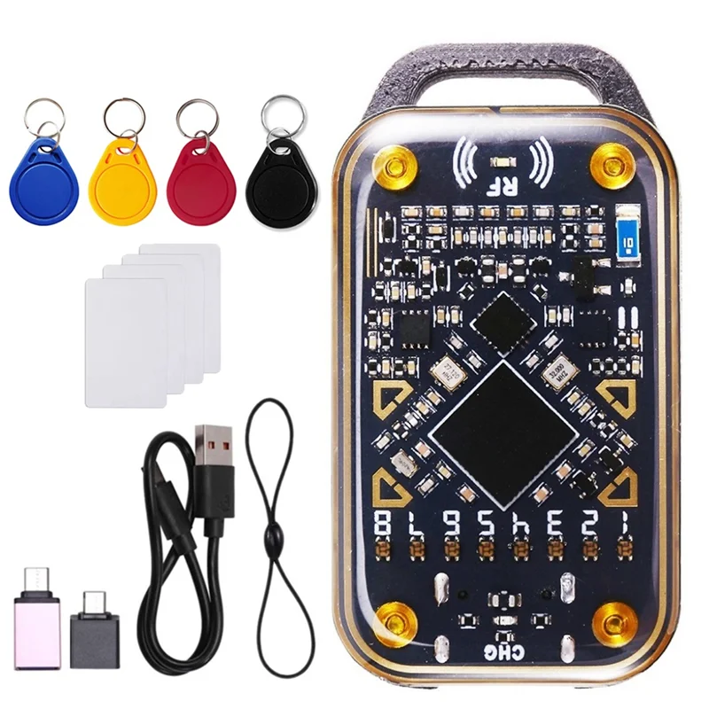 [NEW A09R!】 NFC Duplicator Chameleon Ultra RFID Smart Chip Reader Smart Card Emulator ID IC Card Decode+ 4XCUID Keychain/Card
