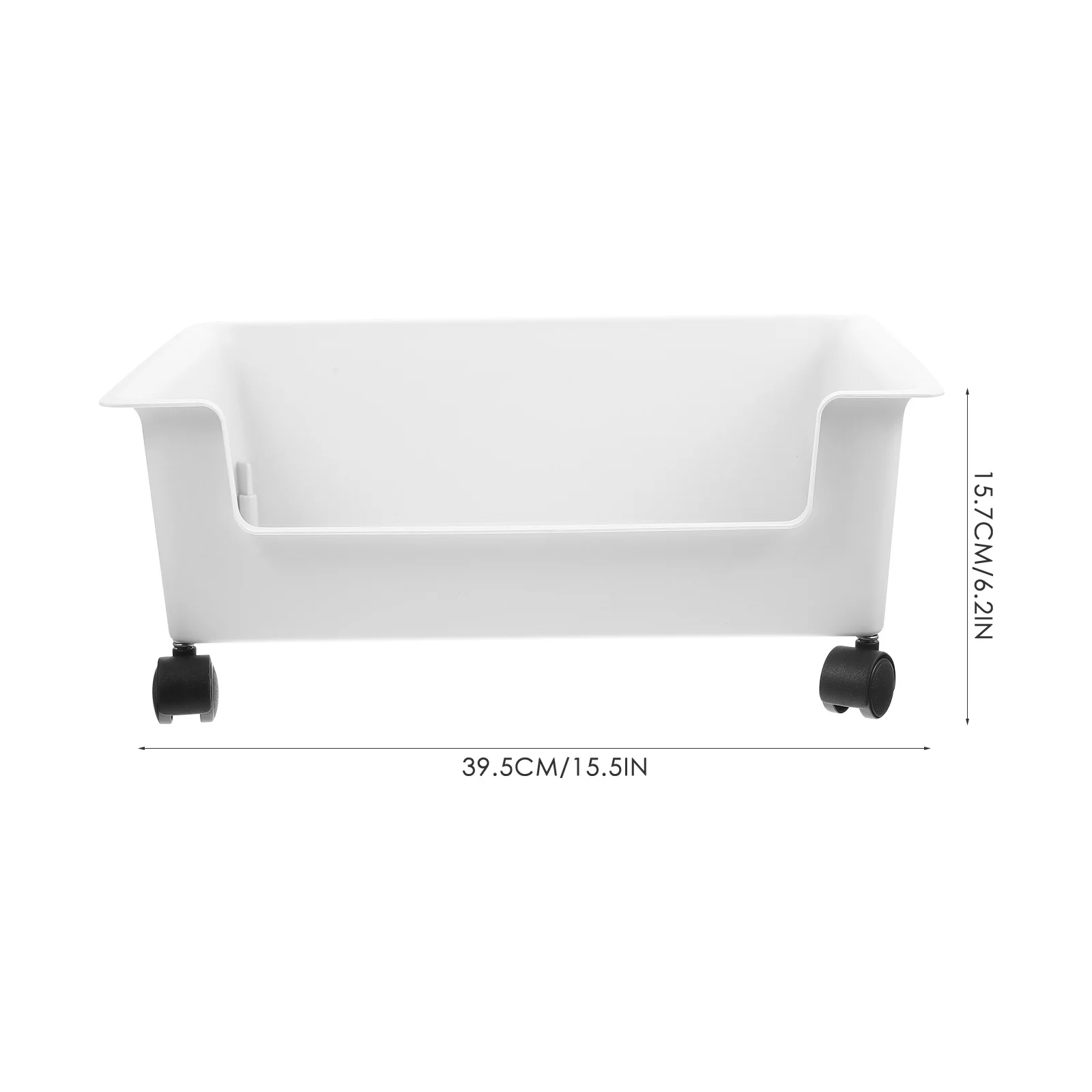 

Desktop Book Storage Box with Wheels Creative Organizer for Students Kids Rolling Cart Multifunctional Storage Container