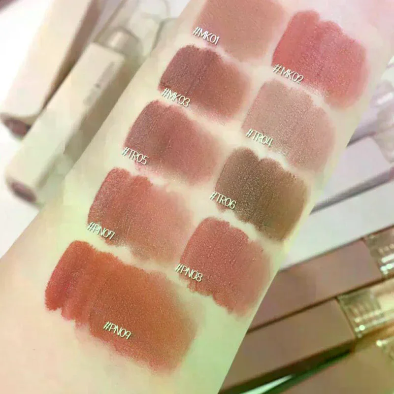 Błyszczyk do ust z efektem jedwabnego aksamitu, matowa pomadka w płynie, wodoodporna, nieprzywierająca do kubka, odporna na rozmazywanie, trwała, płynna pomadka do makijażu dla kobiet.