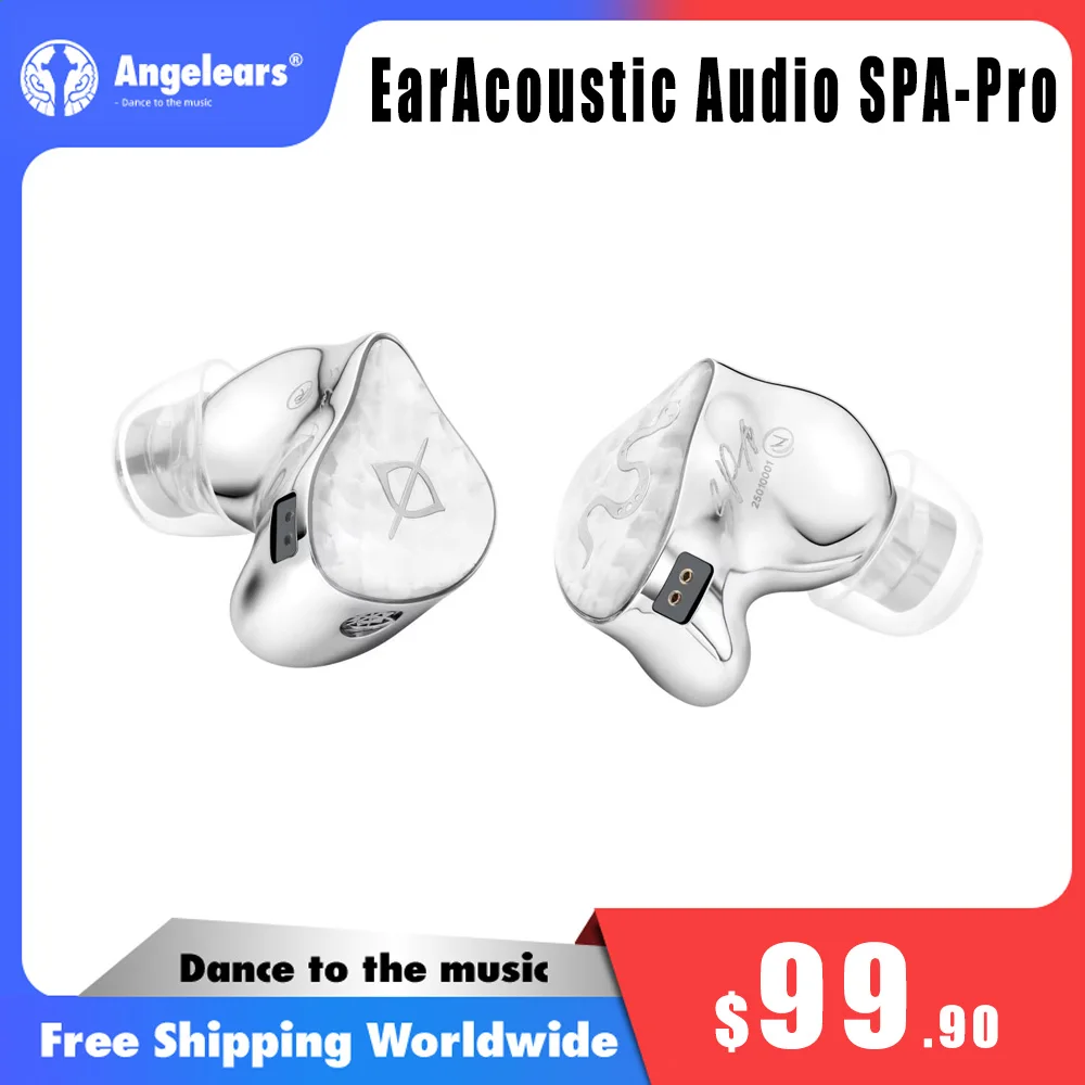 EarAcoustic Audio SPA-Pro Series Silver Angel HiFi Iems Ultra Clear Analysis Diaphragm Dual Magnetic Dynamic Driver