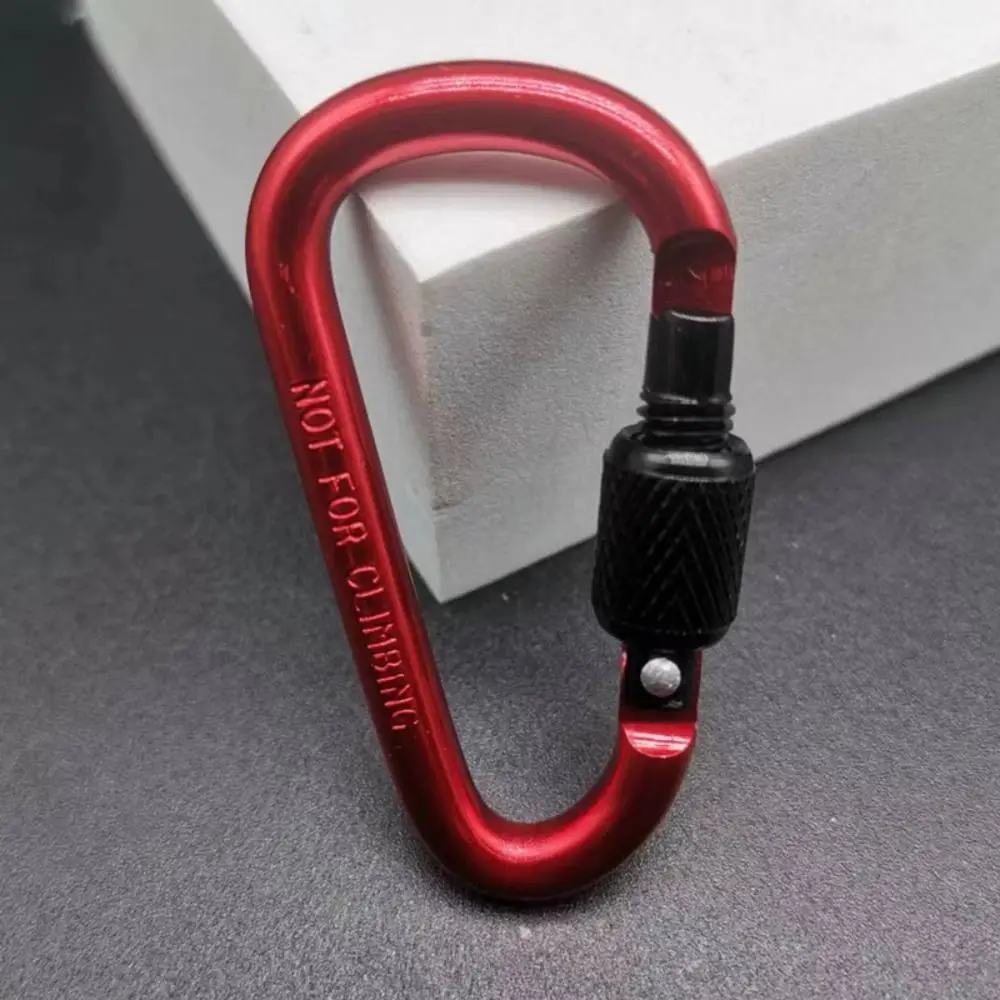 4Pcs High Quality Equipment Multicolor Aluminium Camping Hiking Hook Buckle Keychain Climbing Button Alloy Carabiner