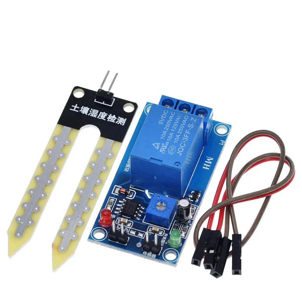 12V soil moisture sensor relay control module lower than humidity start switch automatic watering