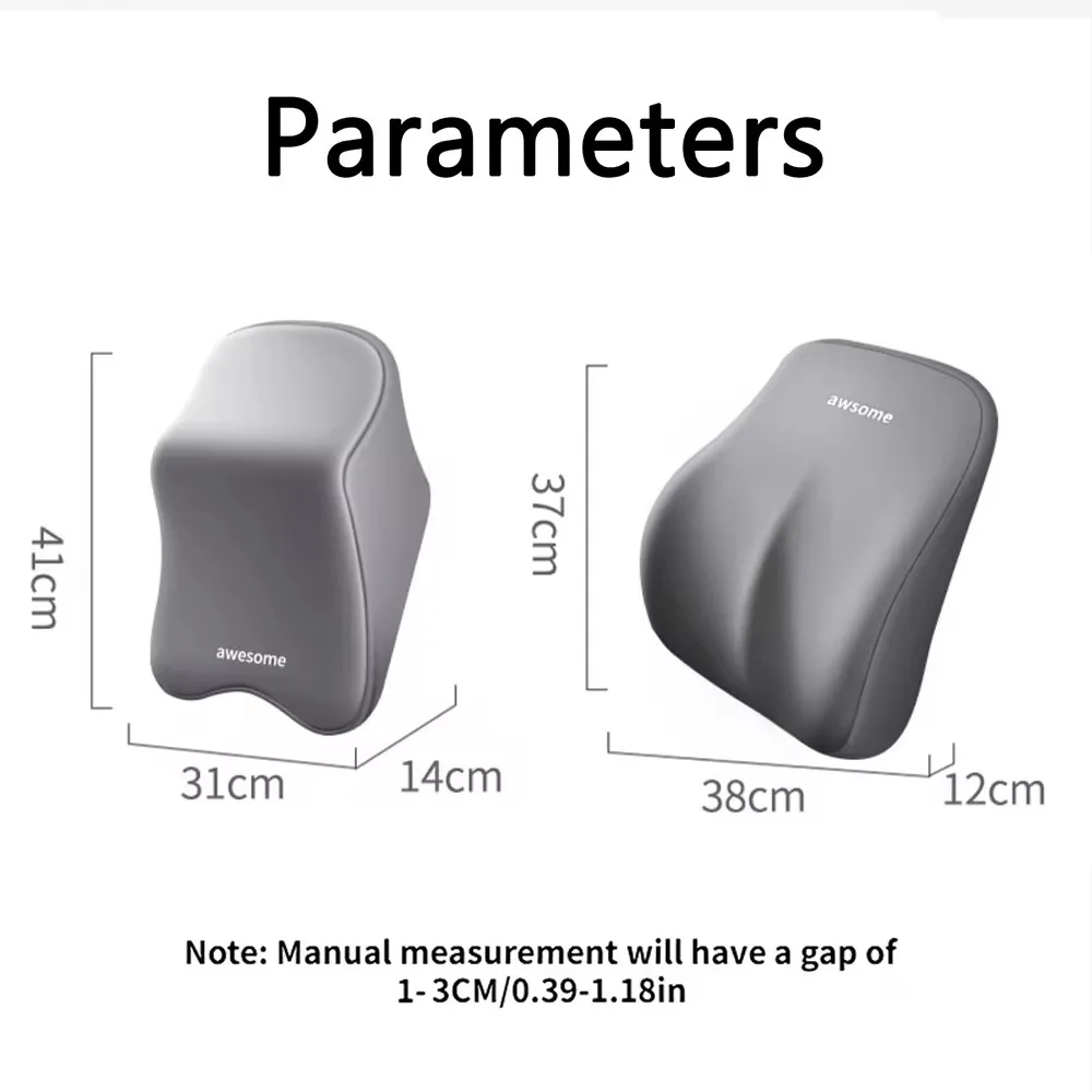 Car Memory Foam Headrest Car Neck Pillow Lumbar Waist Cushion Universal Waist Support Car Seat Pillow Accessories Interiors image 6