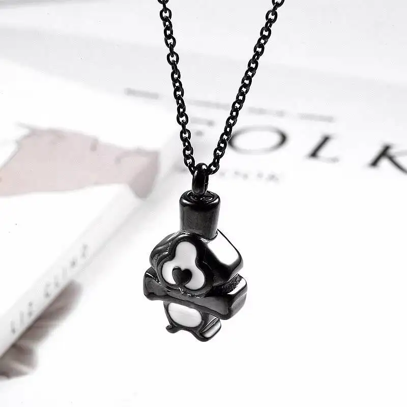 مجوهرات الحرق جرة قلادة للرماد للحيوانات الأليفة باو طباعة الرماد التذكاري مجوهرات تذكار قلادة لرماد الكلب القط