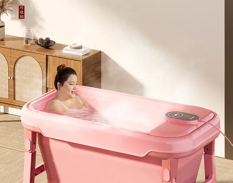 

Heated adult folded whole body sweat steaming household thermostatic tub adult bath bucket