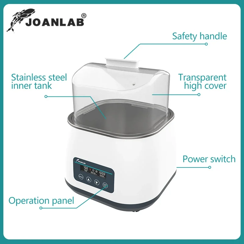JOANLAB جمع الحرارة محرك مغناطيسي مختبر حمام الماء مع محرك مغناطيسي ترموستات التدفئة شاشة ديجيتال 1200 دورة في الدقيقة