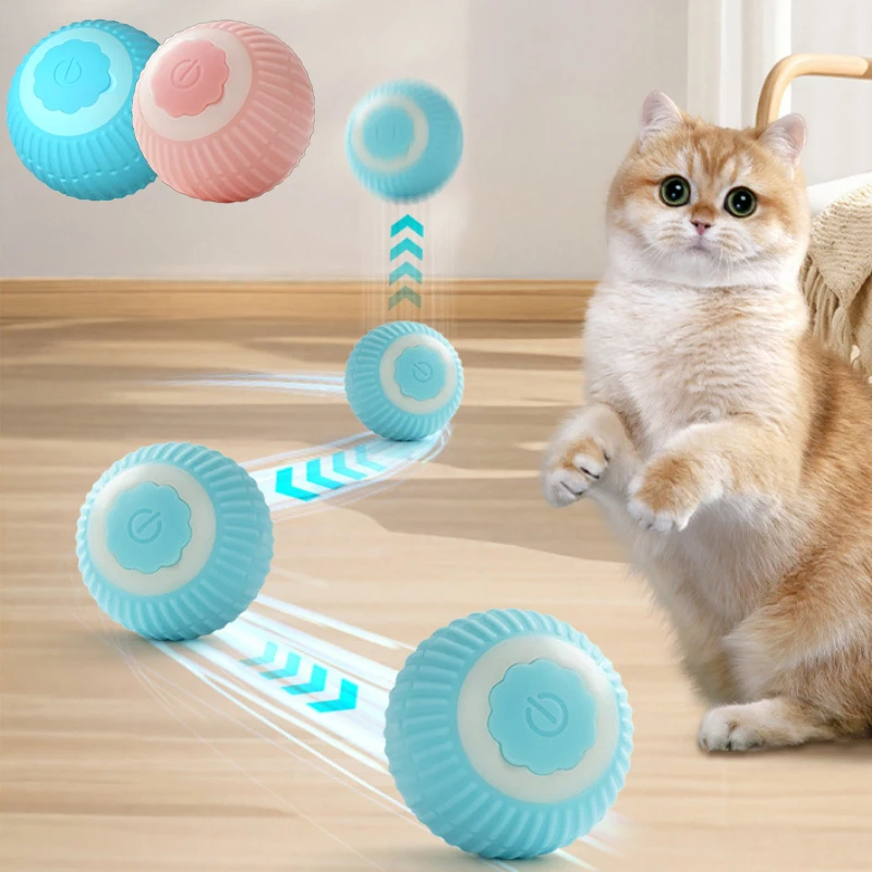 Cat Interactive Ball Smart Pet Cat Toys Indoor Automatic Rolling Magic Ball Electronic Interactive Cat Toy Cat Pet Accessories