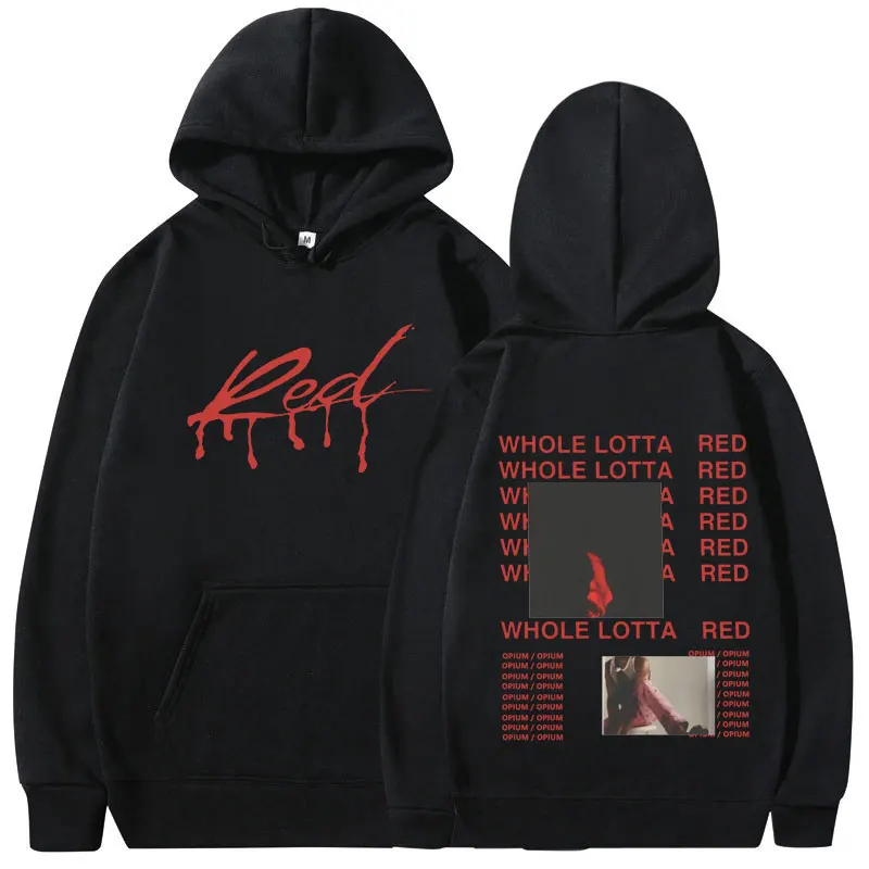 Rapper Playboi Carti Hoodie Album Whole Lotta Red Opium Merch Sweatshirt Men Women Fashion Hip Hop Oversized Pullover Streetwear